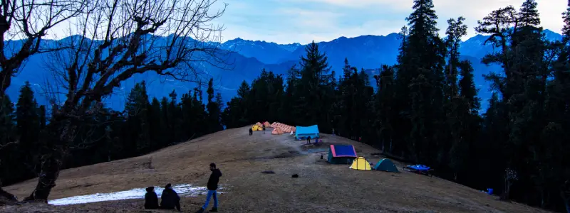 a campsite at kedarkantha