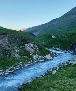 river flowing through buran valley
